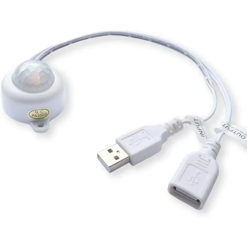 USB/DC Plug Adjustable PIR Infrared Human Motion Sensor Switch DC5V 12V 24V Smart Switch for LED Light Strip Night Lamp Bulb