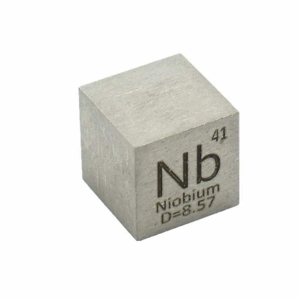 

Niobium Metal in the Periodic Table- Cube Side length is one inch (25.4mm) and weight is about 139.5g 99.9%