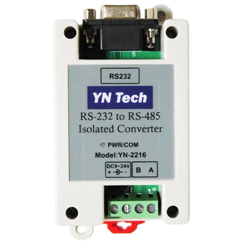 Isolated Active RS232 to RS485 Bidirectional Industrial Converter Lightning Protection 9-24v