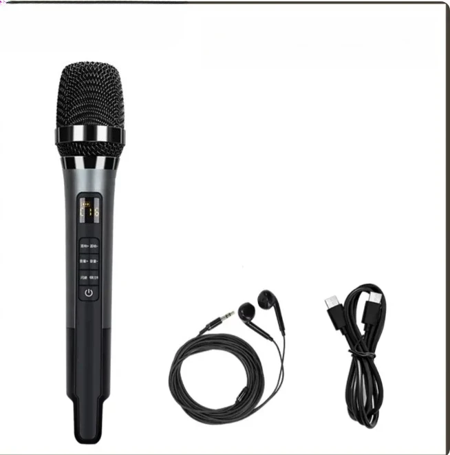 Reverberation Microphone Singing KTV Home and Outdoor Heart-shaped Directional Sound Card Integrated Microphone