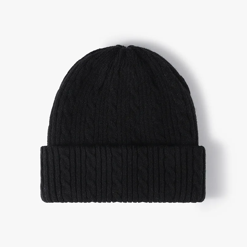 Winter Double-Layer Thickening Keep Warm Men Women Knitted hat Fashion All-Matching Beanie hat Outdoor Windproof Breathable Hat