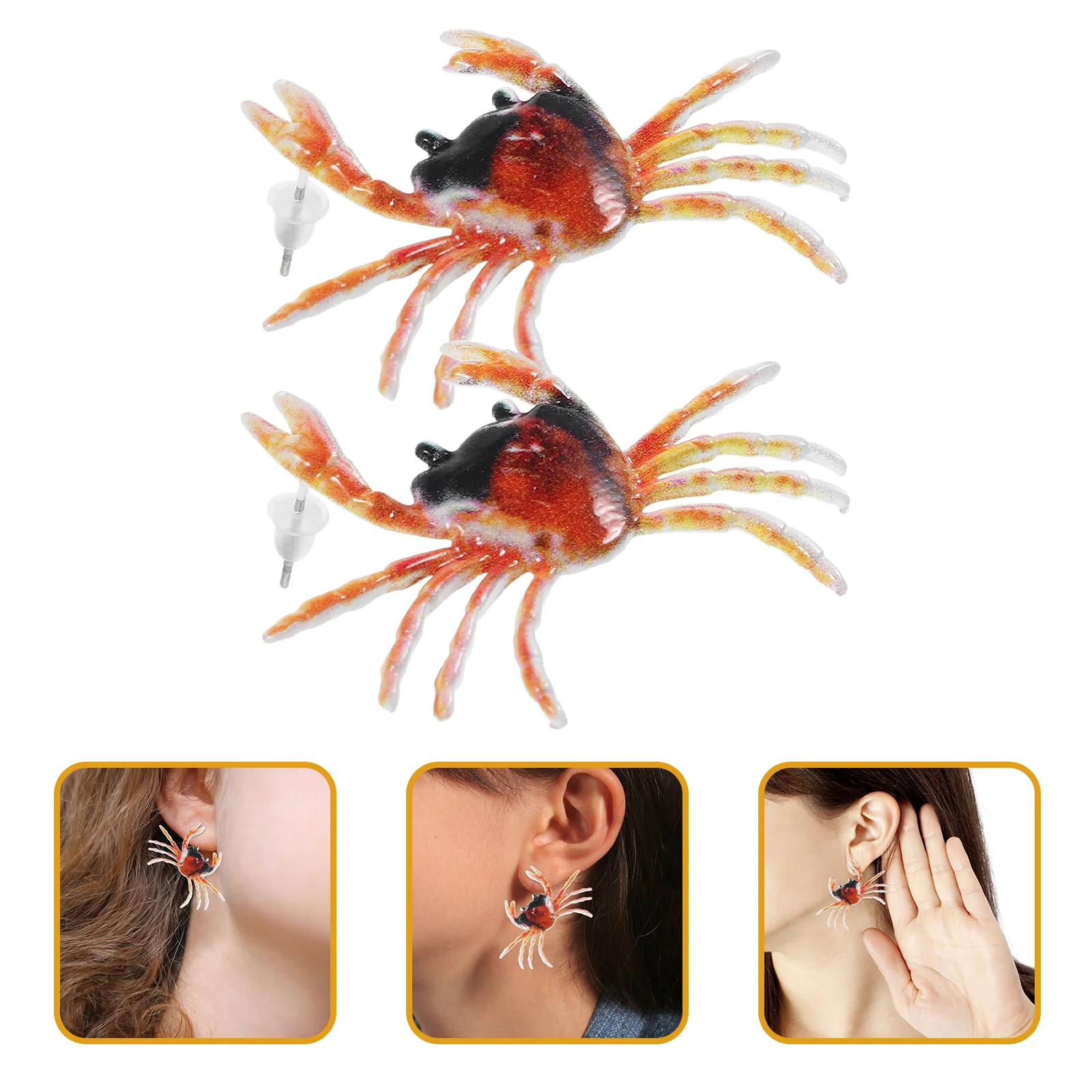 Special Crab Earrings Miss Choker Necklaces for Woman Gold Hoops Zinc Alloy Animal