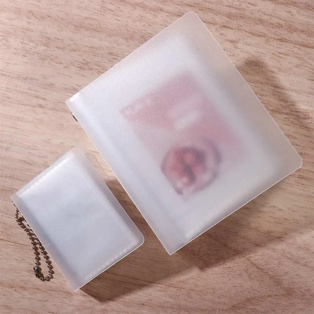 Cute Fashion Frosted cover Memory Gift Card Holder Mini Photo Organizer Photo Album Album Key Ring Key Chain Bag Pendant