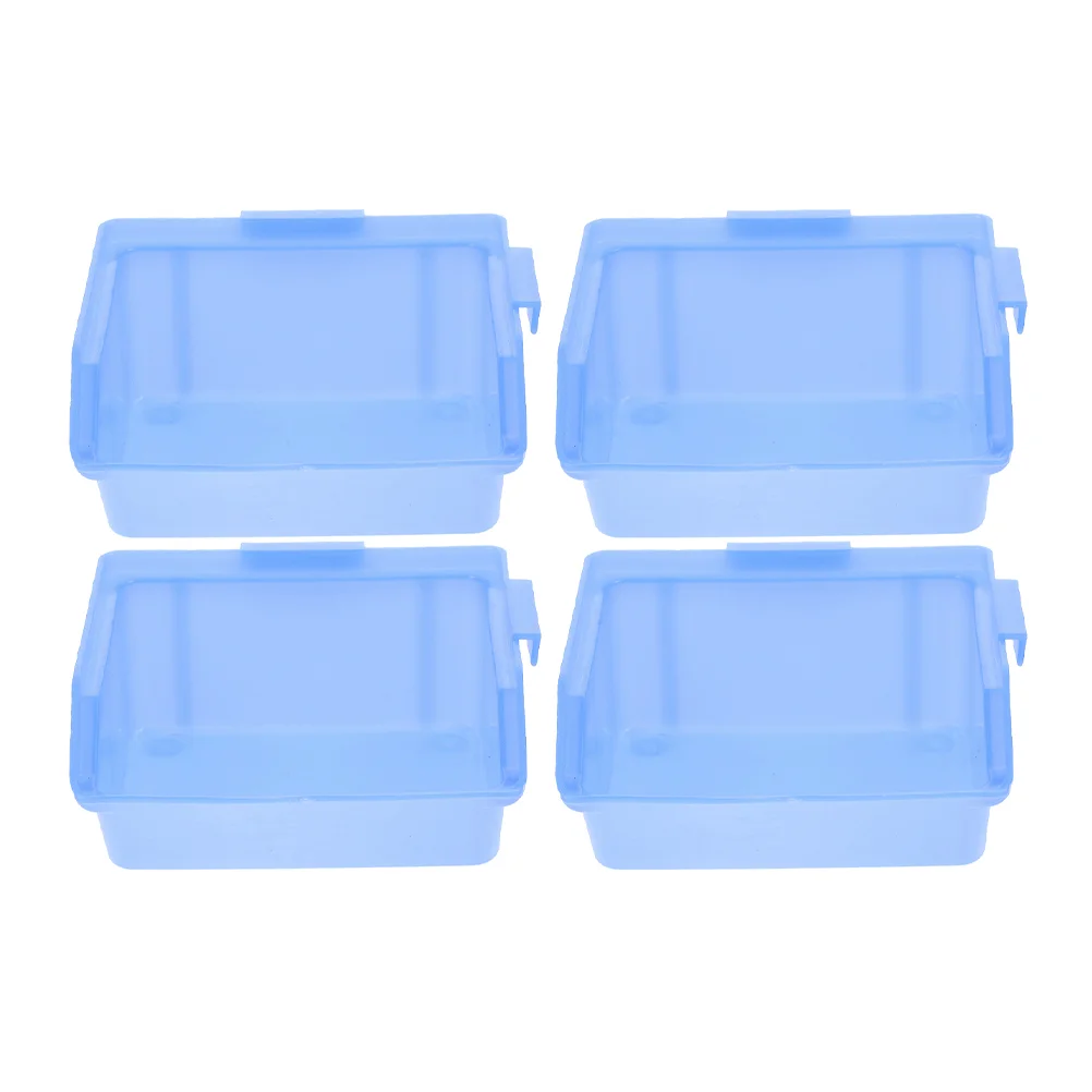 4 Pcs Tool Box Boxes Storage Bins Drawers Component Plastic Snack Warehouse Supplies