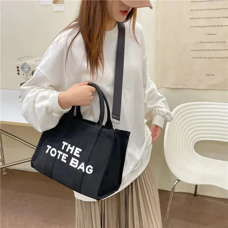 Classic Designer Women Canvas Handle Handbag Casual Ladies Shoulder Messenger Bag for Women Fashion Female Crossbody Bag Women