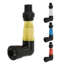 Motorcycle Flashing Spark Plug Cap Universall 90 Degree Motorcycle Ignition Spark Plug Cap Flash Spark Plug Resistor Cover