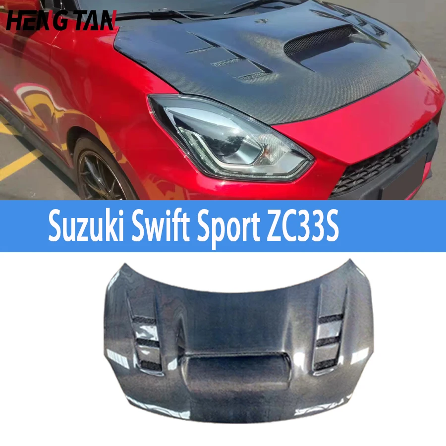 For 2017+ Suzuki Swift Sport ZC33S Carbon fiber engine cover carbon fiber cover engine cover Replace the installation