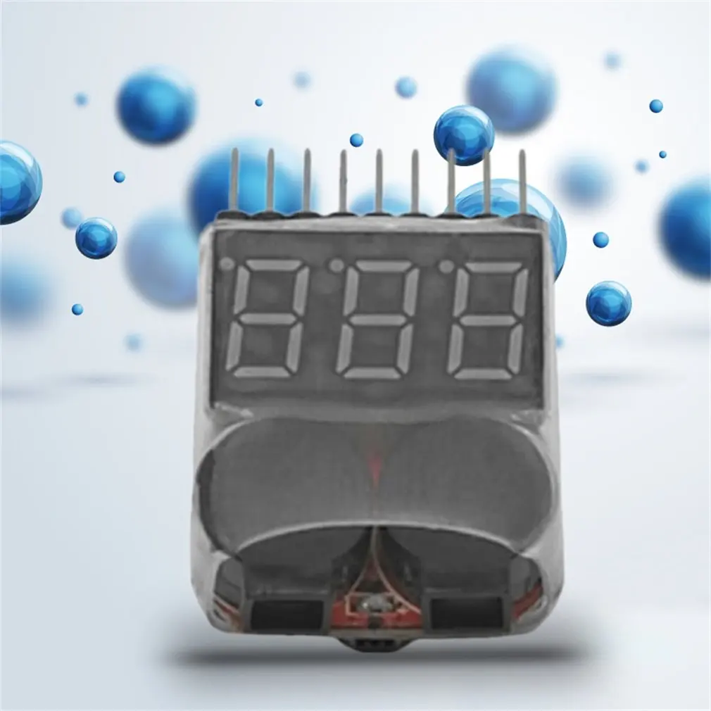 

1-8S Lipo/Li-ion/Fe Battery Voltage Tester 2 IN 1 Low Voltage Buzzer Alarm Checker For Vehicles Remote Control Toys Dropshipping
