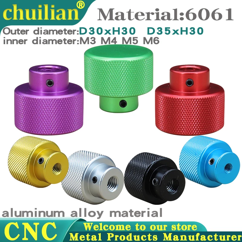 M6 M8 M10 M12 Knurled Thumb Nuts With Side Hole Aluminum Alloy Hand Grip Knobs Step Nut Silver/Black/Red Hand twisted nut