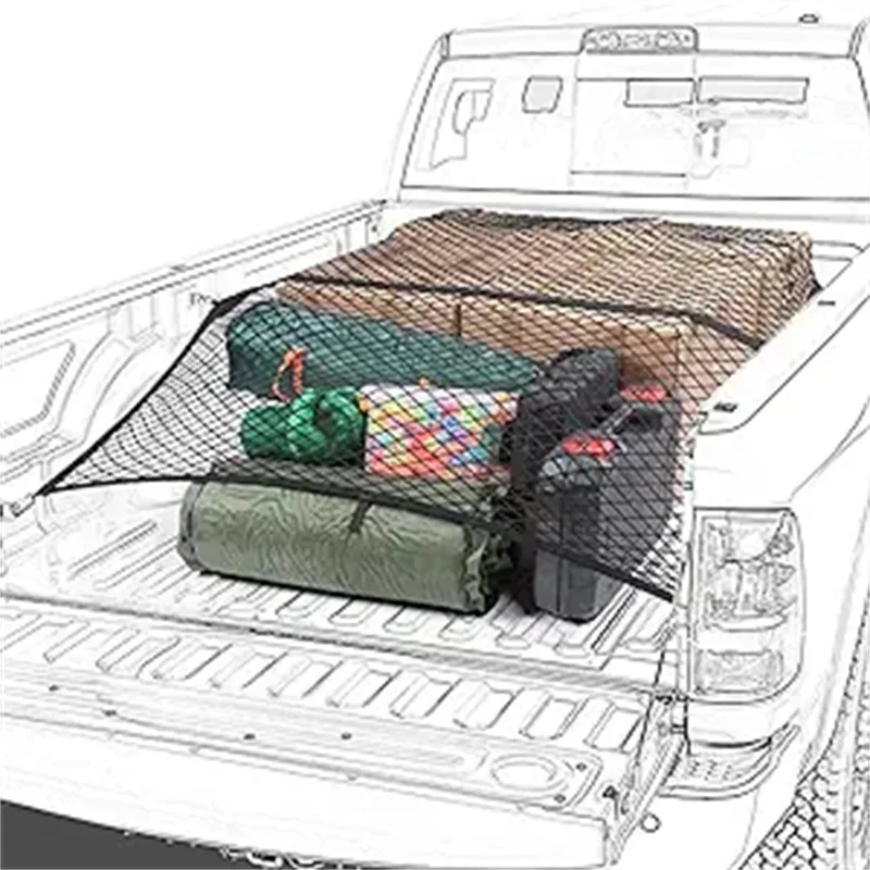 

Highly Elastic Bungee Organizer Cargo Net Mesh for Daily Light Load Pickup Truck Bed Accessories for Dodge RAM Ford Chevy Toyota