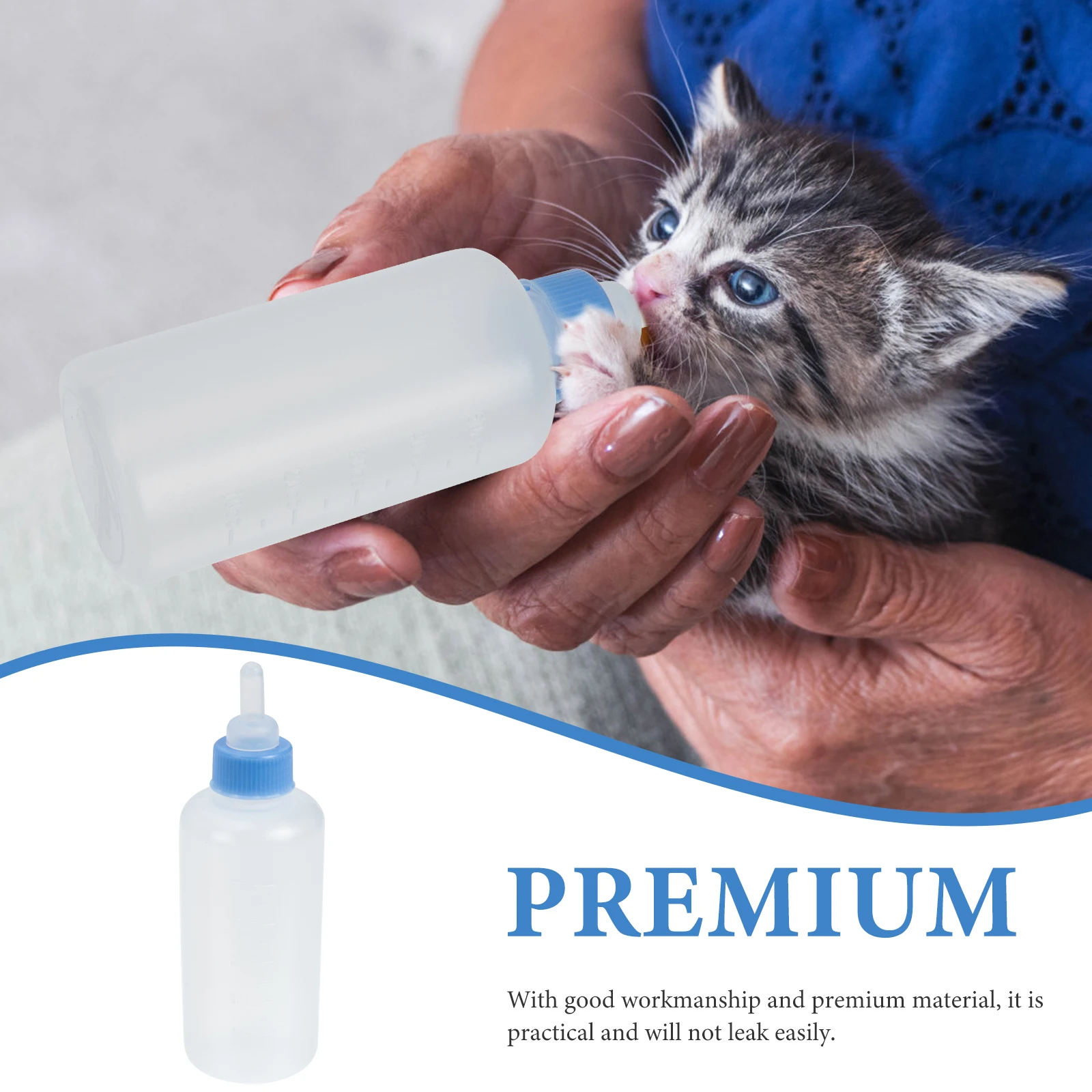 

3 Pcs Fish Tank Cat Feeding Bottle Baby Milk Pet Feeder Silica Gel Newborn Animals