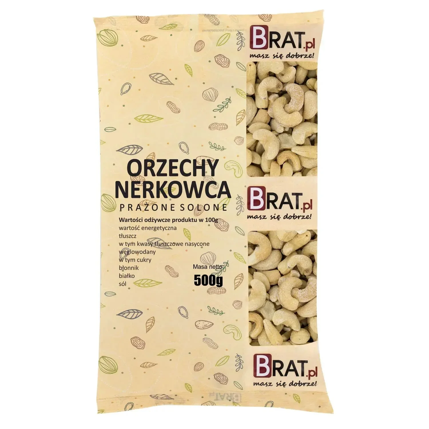 Orzechy nerkowca prażone solone 500g