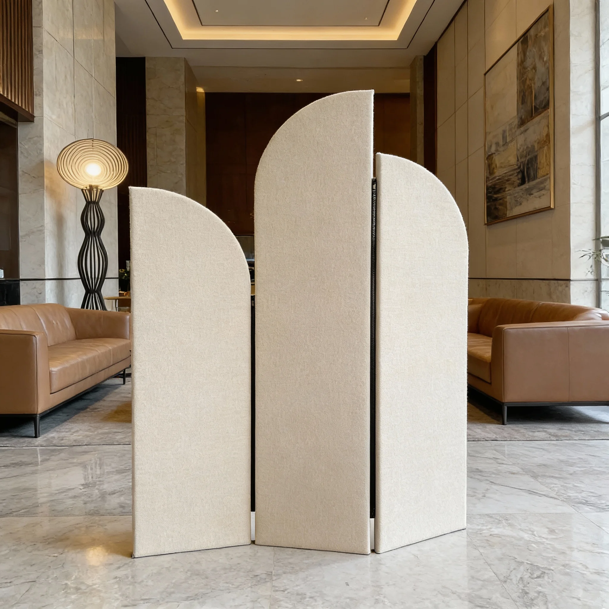 Movable Sound-absorbing Office Partitions Modern Eco-Friendly Fireproof Made 100% Polyester Fiber For Home Commercial Use