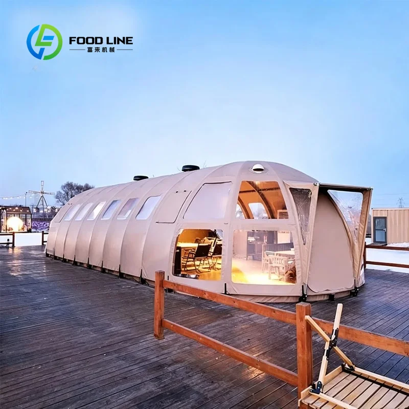 High Quality PVDF Waterproof Shell‑Shape Glamping Hotel Tent Custom Luxury Outdoor Lodge With Large Glass Door for Scenic Spot