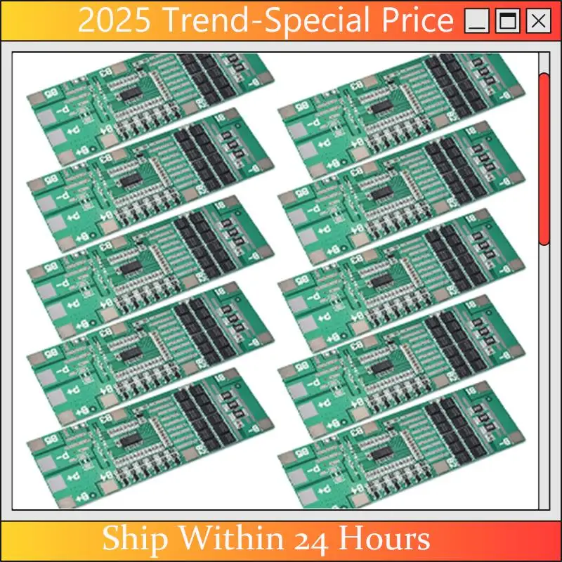 

Лучший выбор: Защитная плата BMS 6S 40A 24V для литий-ионных аккумуляторов 18650 с балансировкой для солнечных светильников, электровелосипедов и самокатов, 10 шт.