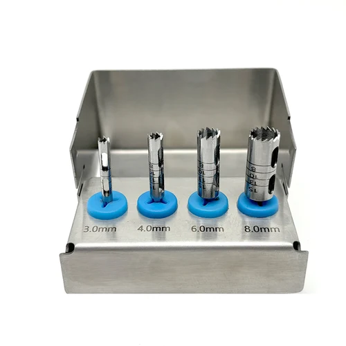 Imagen 2 del producto Fresas de trépano para implante Dental, 4 Uds., para injerto y corte de huesos, taladro de trépano largo, herramientas quirúrgicas, uso de pieza de mano baja