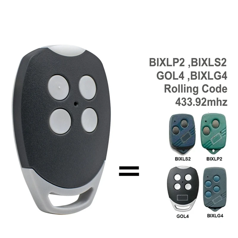 Ditec GOL4 BIXLS2 BIXLP2 BIXLG4 Garage Door Remote Control 433.92Mhz Rolling Code Hand-Transmitter Gate Controller