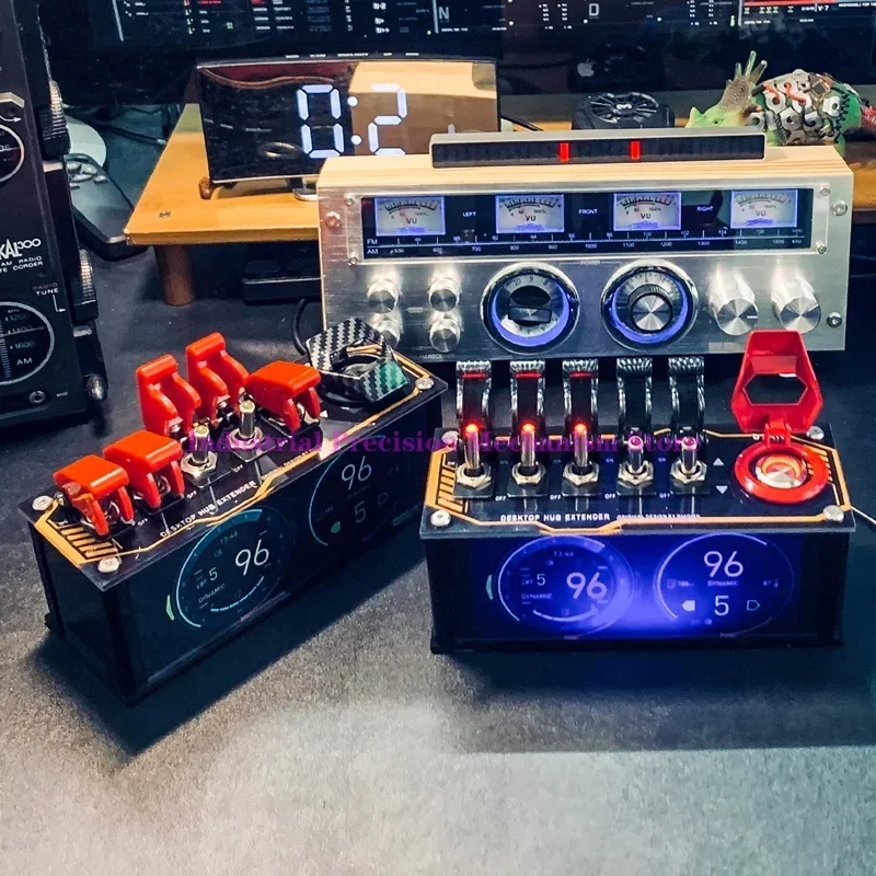 BC Tischdekoration, Retro-Modeblock USB Plug-in Dockingstation, RGB-Schalter Atmosphärenlicht, Geburtstagsgeschenk