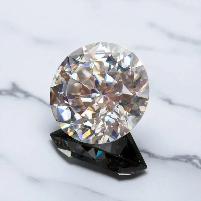 

D Color Moissanite Gemstones Round Cut Special Cutting 100 Faceted Nine Arrows VVS1 for Jewelry Materials with Certificate