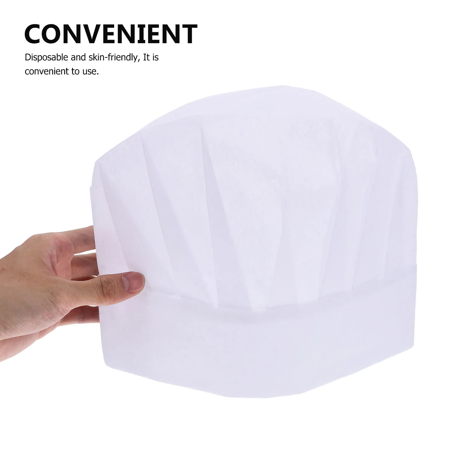 20pcs Children Disposable Chef Hats Lightweight Headgear Simple Kitchen Accessories for Kids Boys Girls (White)