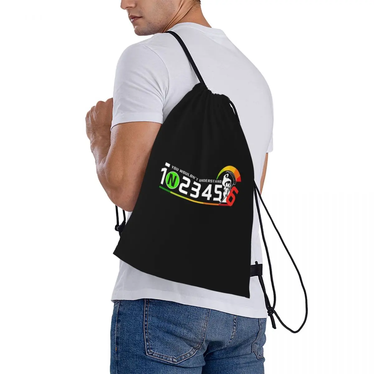

Motorcycle Gear Biker Backpacks Multi-function Drawstring Bundle Pocket Sundries Bag Book Bags for Man Woman Students