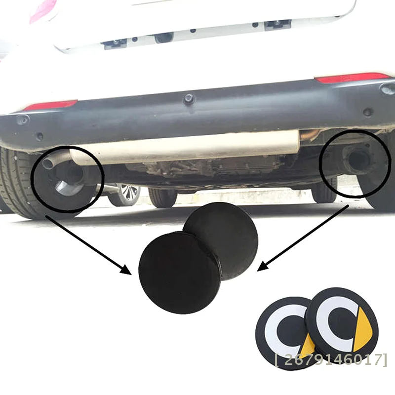 

【YY26】2PCS Rear Waterproof Anti Rust Tail Pipe Exhaust Tip Cover Protector Cap For Smart 450 451 453 Fortwo Forfour W451 W453
