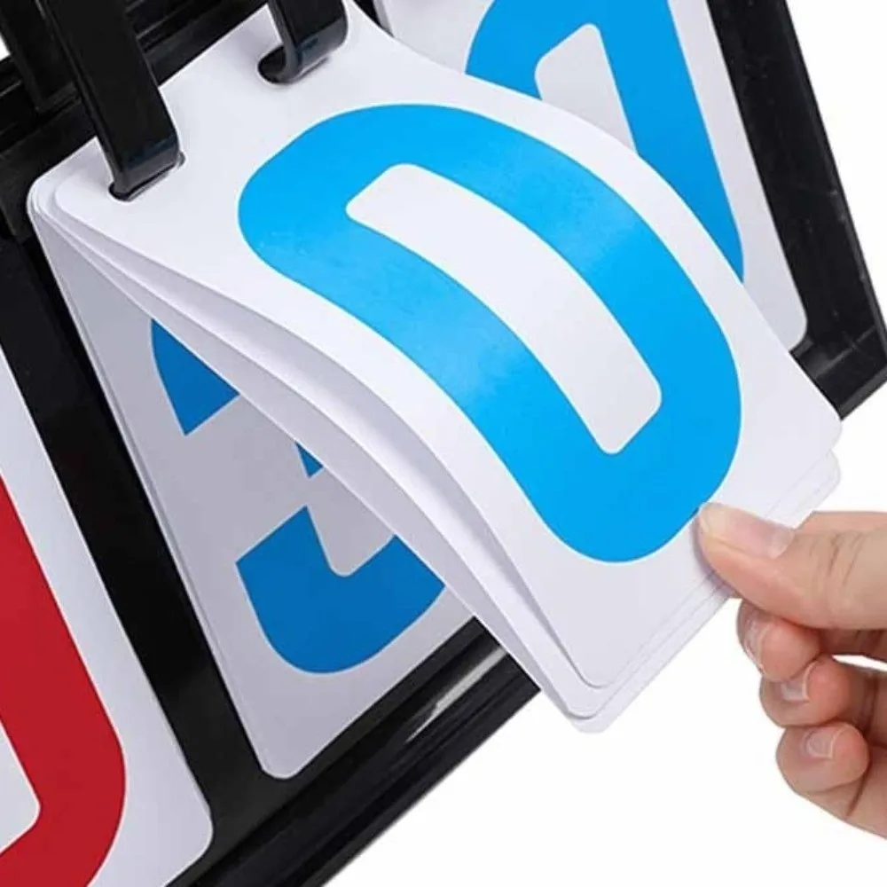 4-Digit Digital Sports Scoreboard Plastic Waterproof Score Counter Stable Base Foldable Flip Scoreboard Volleyball Games
