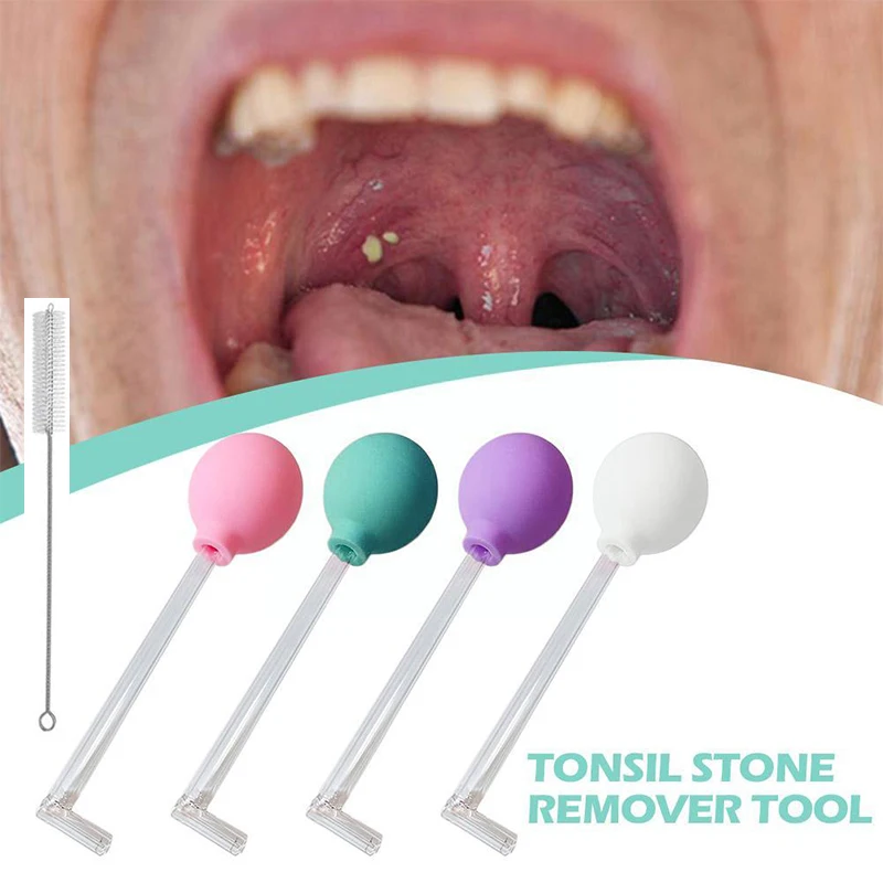 Tonsil Stone Remover Tool Manual Style Remover Mouth Cleaning Care Tool Ear Wax Tonsil Stone Suction Ball Manual Style Cleaner