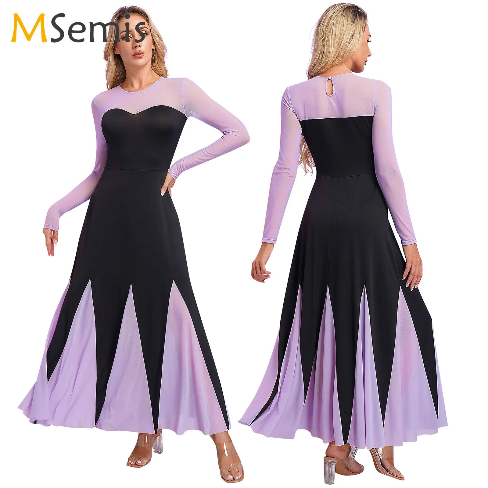 Womens Ballet Leotard Dress Halloween Steampunk Gothic Victorian Mermaid Ursula Cosplay Costumes Long Sleeve Princess Maxi Dress