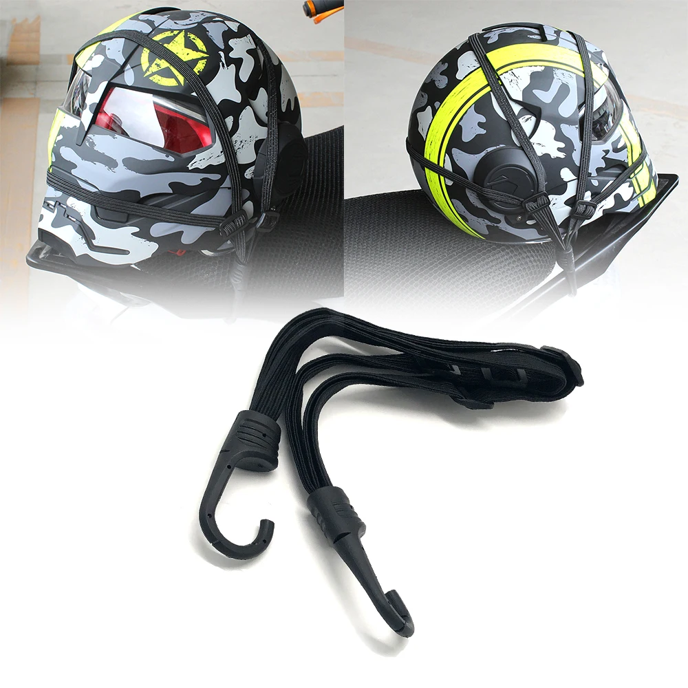 BDJ Helmet Rope 60CM Motorcycle Accessories Hooks Luggage Retractable Elastic Rope Fixed Strap Helmet Luggage Net