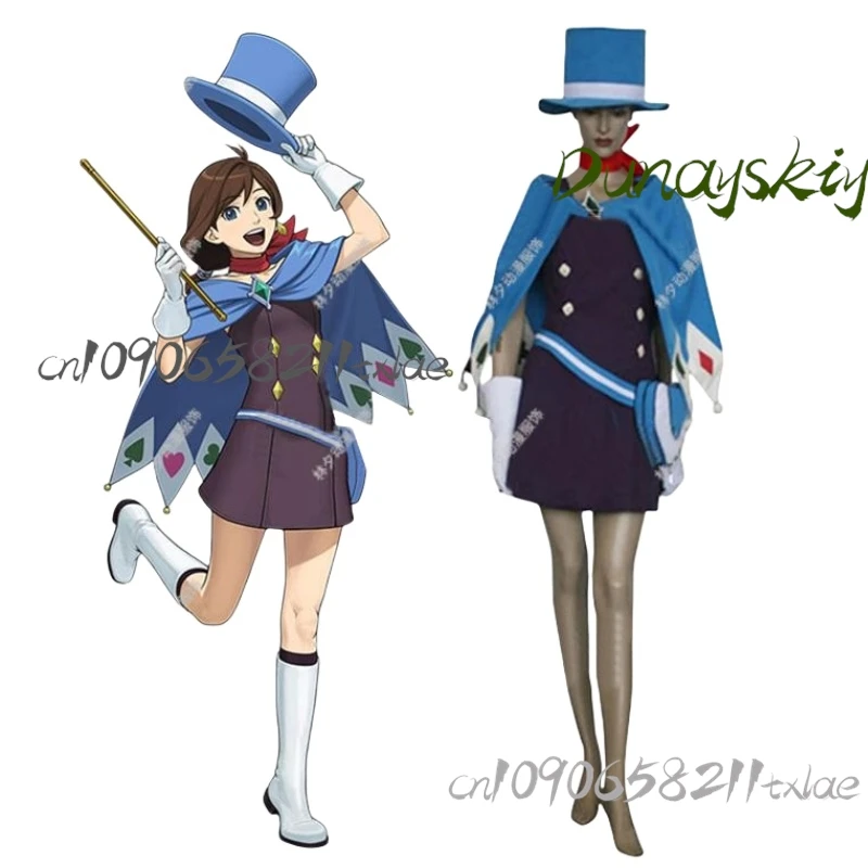 게임 에이스 검사 코스프레 피닉스 라이트 가이쿠텐 사이반 4 트루시 라이트 코스프레 코스튬 가발, 맞춤형 의상