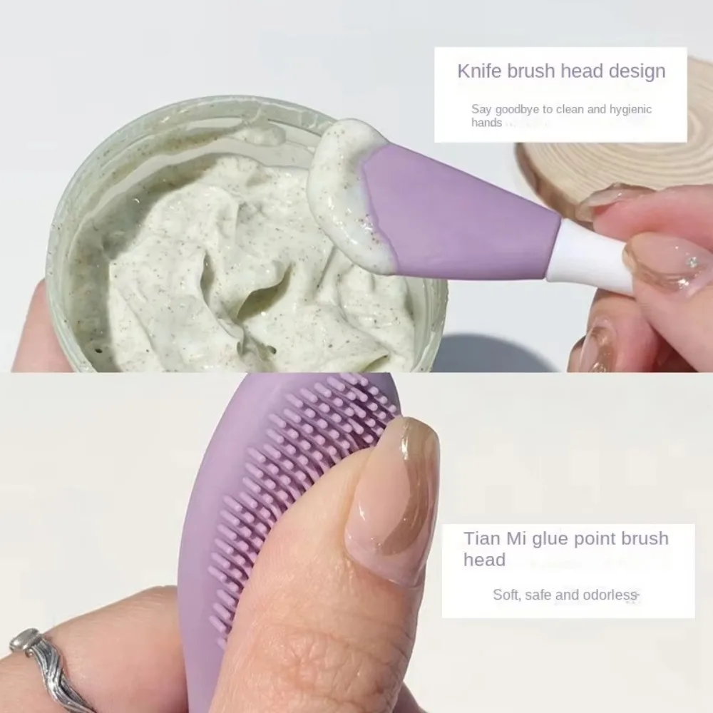Beauty Silicone Facial Mask Brushes Double Head Exfoliating Facial Clean Brush Skin Care Tools