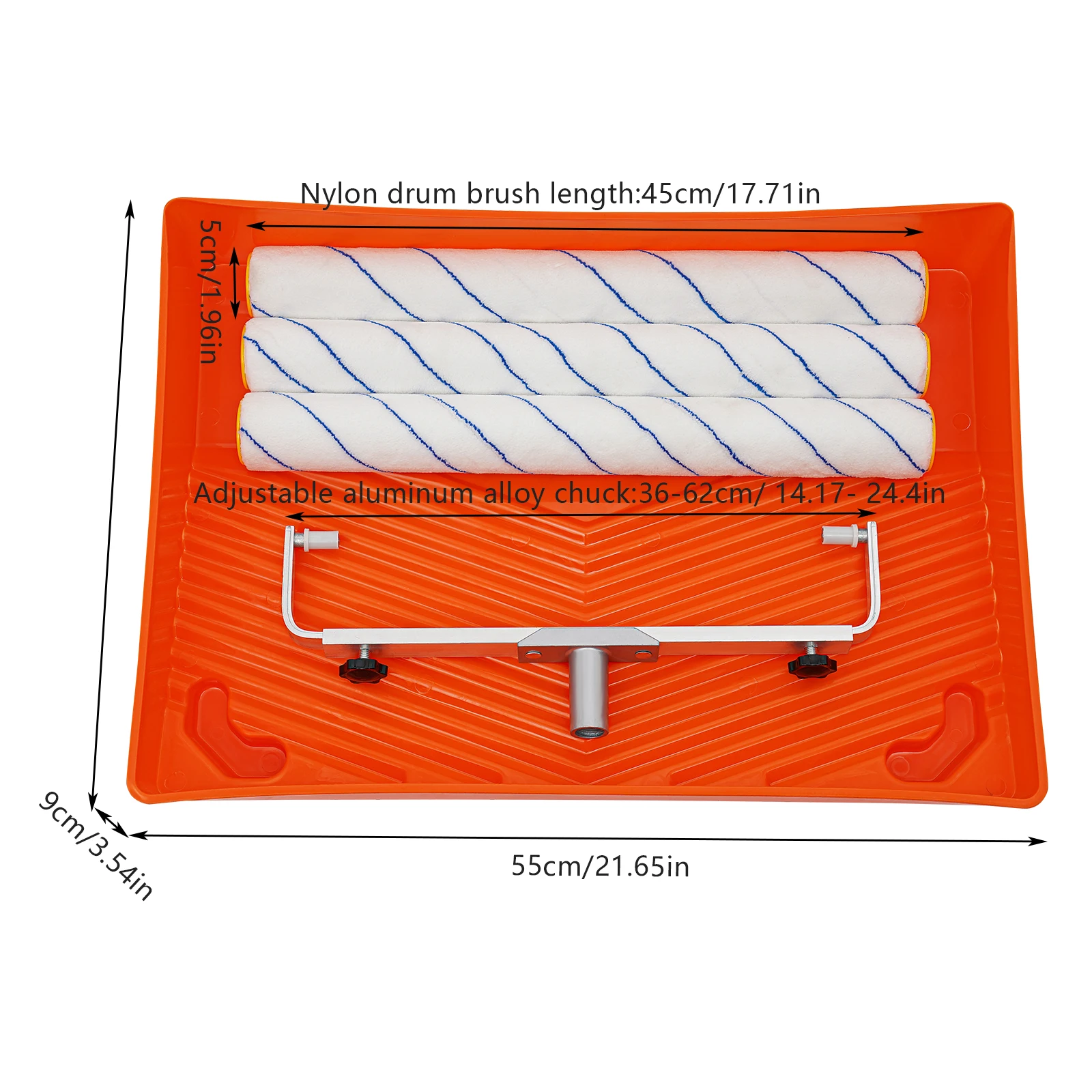 5 Stuks 18 Inch Verf Roller Lade Set Moderne Grote Verf Roller Kit Verstelbaar Roller Frame