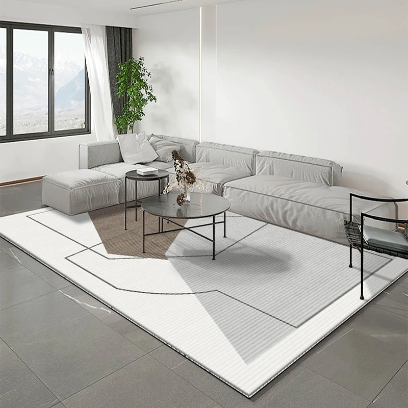 Modern Light Luxury Geometric Living Room Carpet, Bedroom, Large Area, Home Decoration, Washable, Kitchen, Non-Slip Floor Mat