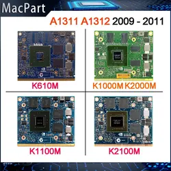 Quadro K610M 1GB K1000M K1100M K2000M K2100M Tarjeta de vídeo de 2GB K610 K1000 K1100 K2000 K2100 para iMac A1311 A1312 2009 2010 2011