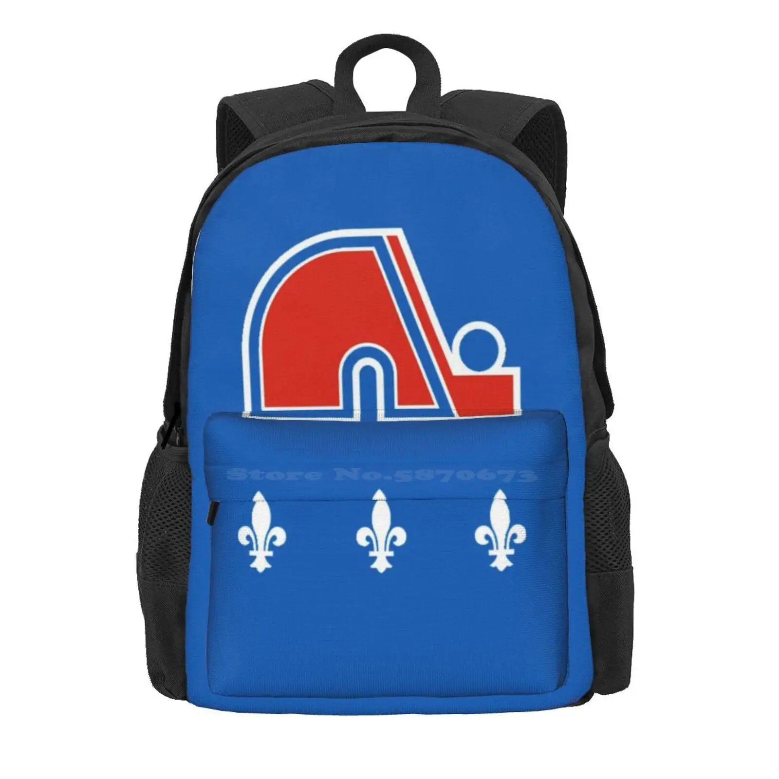 Vintage Quebec Hockey - Retro Nordiques Hot Sale Schoolbag Backpack Fashion Bags Defunct Team Old Team Defunct Hockey Team