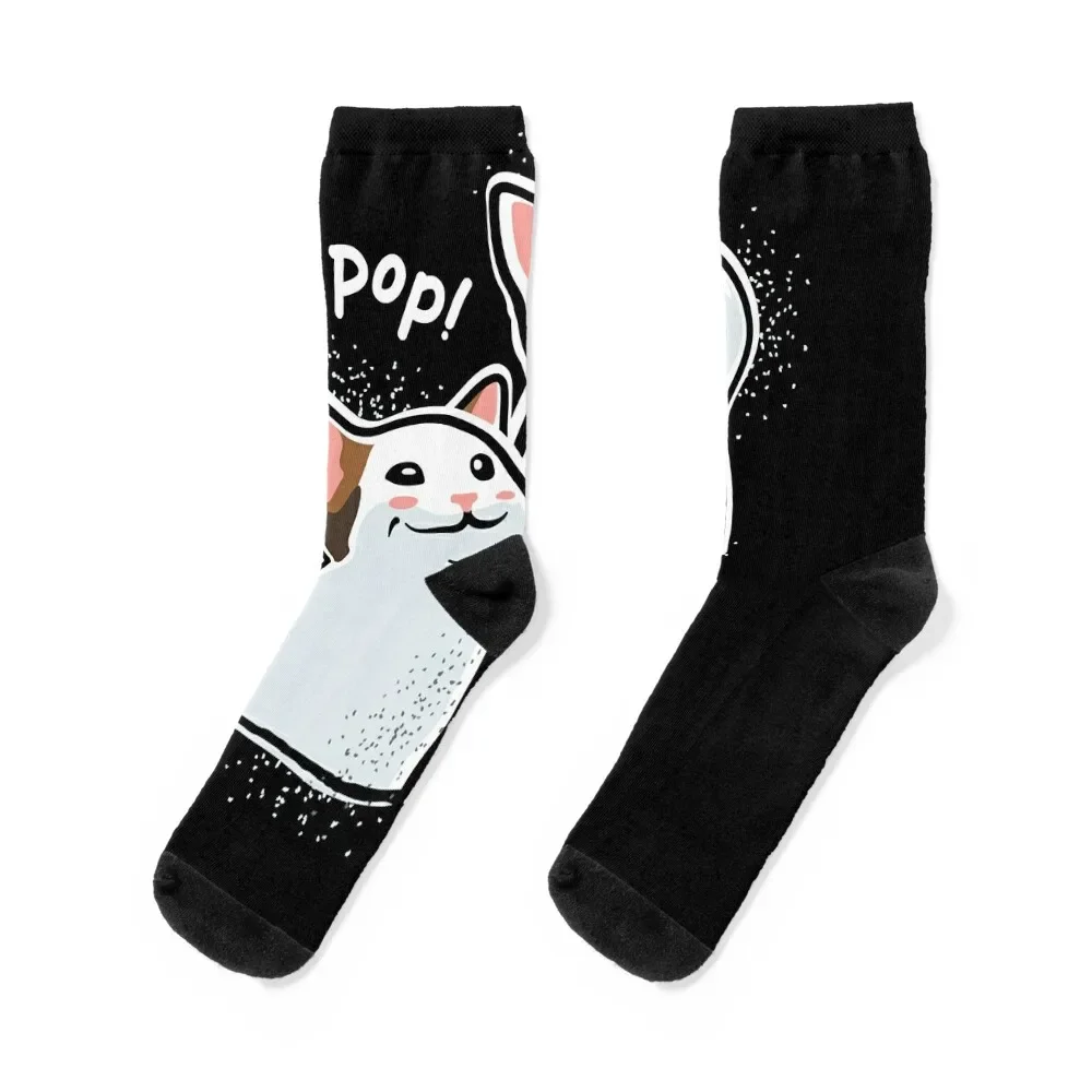 

Popping Cat Pop Cat PopCat Socks aesthetic Crossfit retro cartoon Men Socks Women's