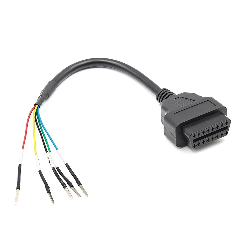 

10X 16 Pin OBD OBD2 Female K Line CAN Line Jumper Tester Connector Car Diagnostic Extension Cable Cord Pigtail