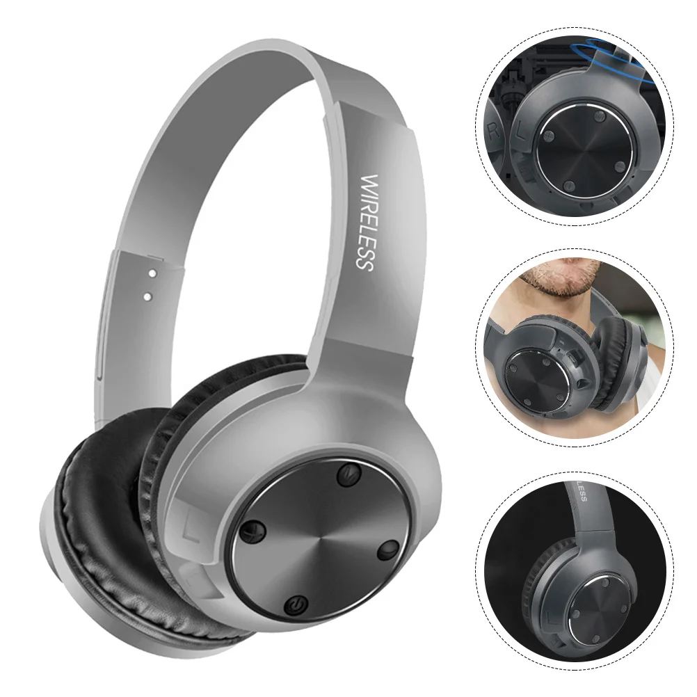 

1pc Earphone Flat Folding Adjustable 3D Surround Heavy Bass 10M Transmission Wireless Stereo Headset For Sports