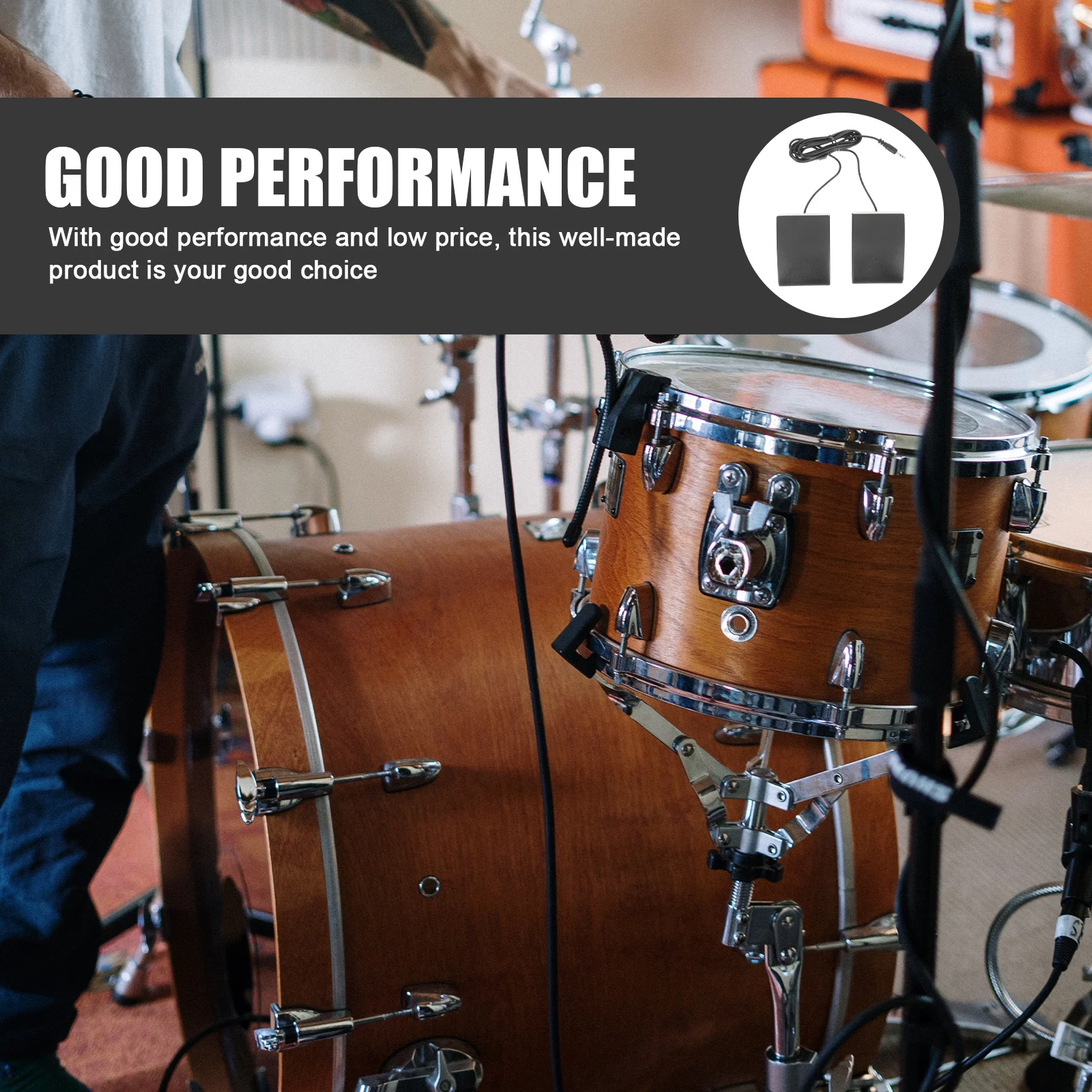 

Electric Drum Pedal Black Thickened Sustain Pedal For Electric Piano Durable Damper Replacement Accessory Instrument Part