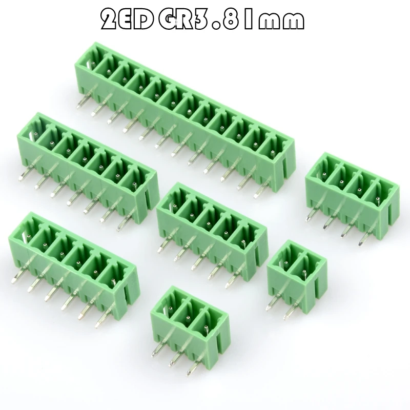 10pcs 2EDG3.81 Curved needle KF2EDGR-3.81MM pitch connector KF2EDG 3.81 2P/3/4/5/6/7/8/ 9/10/11-18p