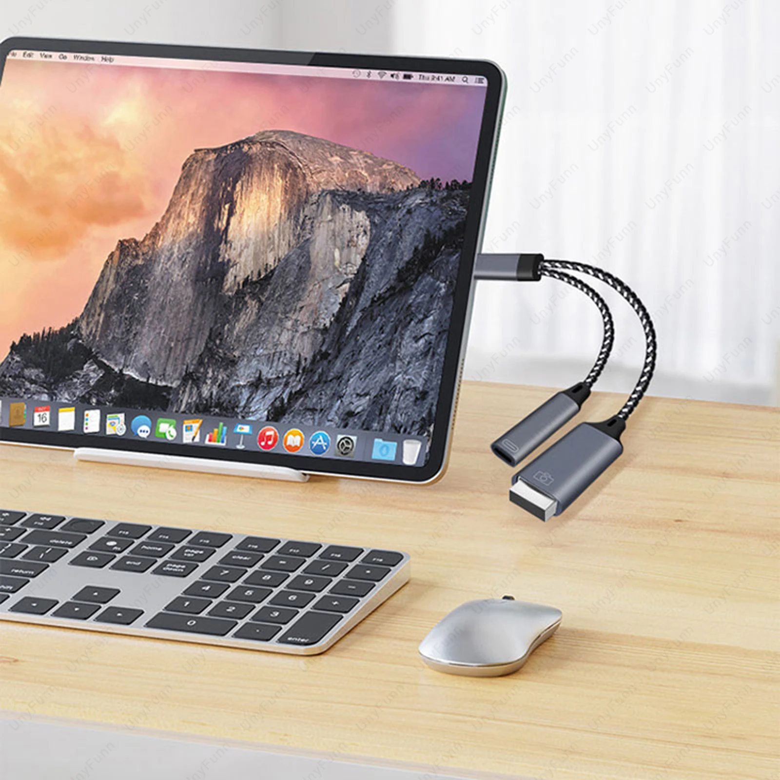 2 in 1 OTG Cable for iPhone with Charging Adapter Lighing to USB A Adapter with PD Charging Port For IOS 13 And ExFAT & FAT32