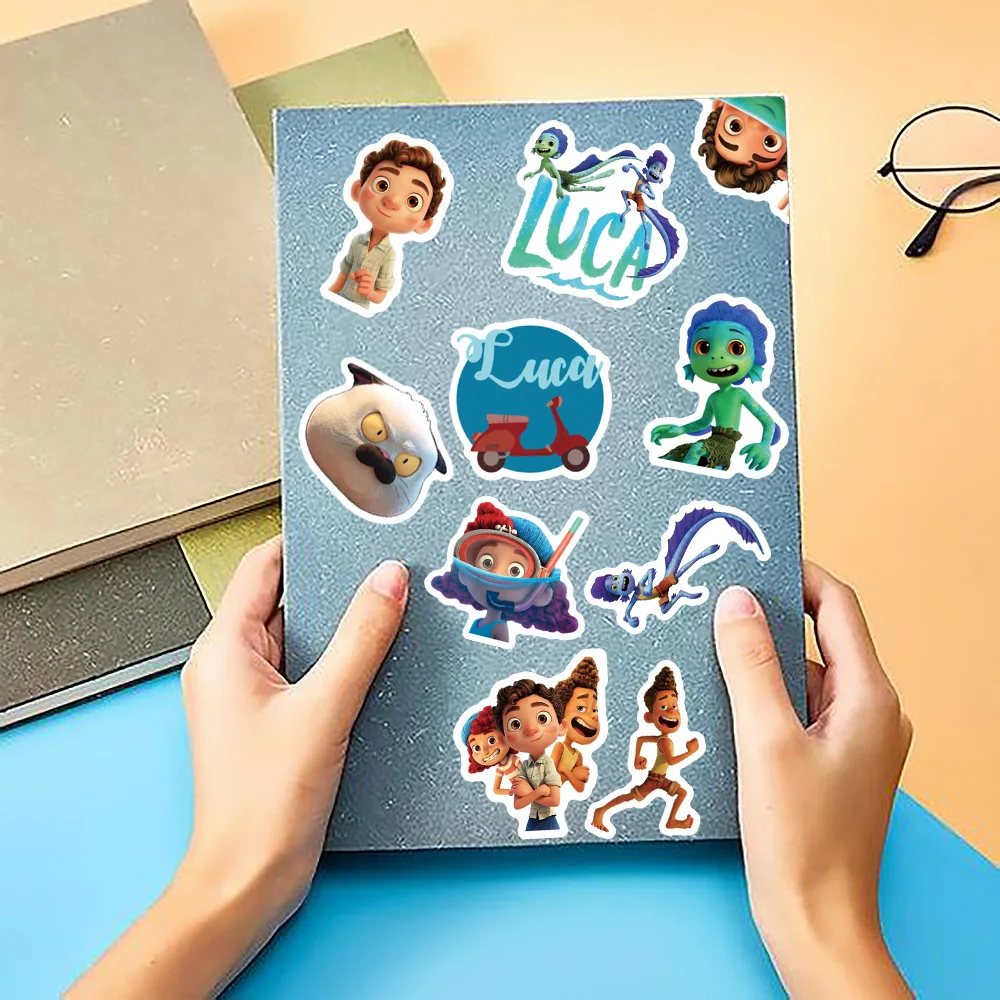 10/30/50 Stuks Schattige Disney Anime Luca Stickers Cartoon Kids Stickers Speelgoed Diy Telefoon Waterfles Notebook Grappige Graffiti Sticker Decor