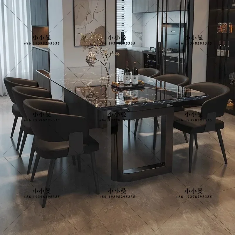 Guangdong Foshan Light Luxury Marble Simple Rectangular Home Dining Table