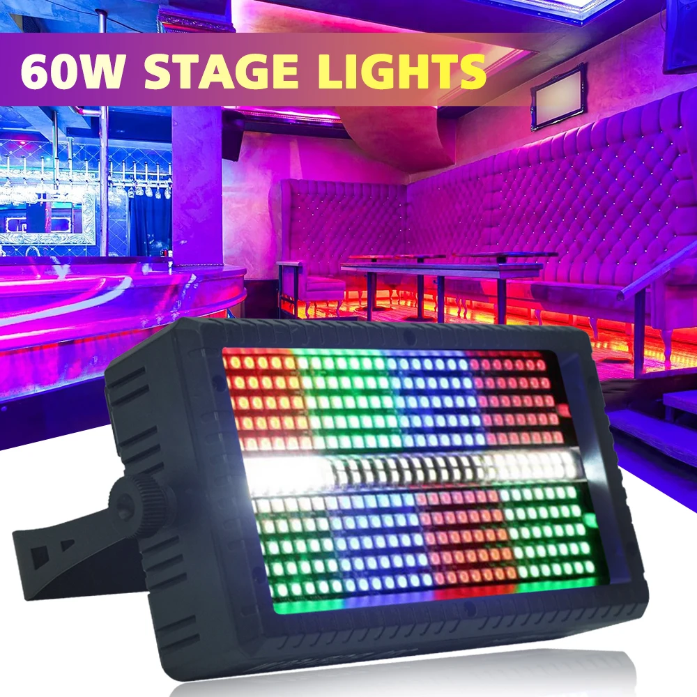 60W LED Floodlight RGB Color 4 Mode Multi Lighting Effect Stage Light Super Bright  Wall Lamp Atmosphere Light for Party Holidy