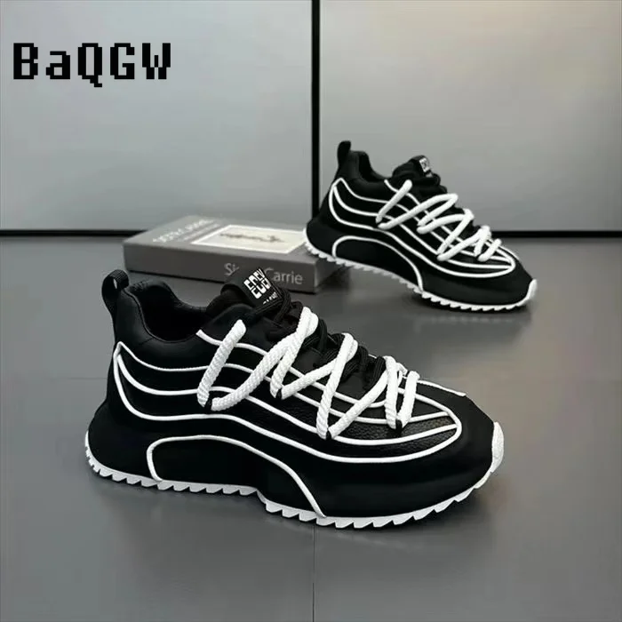 Designer Style Men Shoes Spring Autumn Comfortable Men\'s Thick Platform Sneakers Fashion Casual Shoes Sports Trainers Tenis