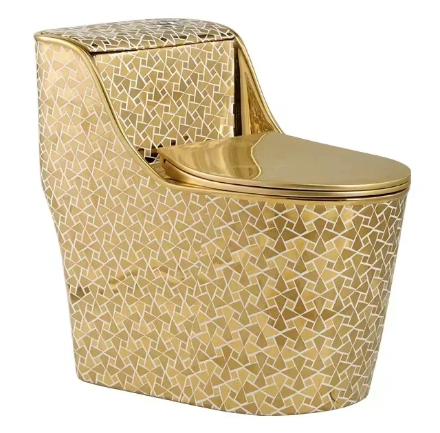 xx-Luxury Bathroom Sanitary Ware Gold Color Gold Decorate WC