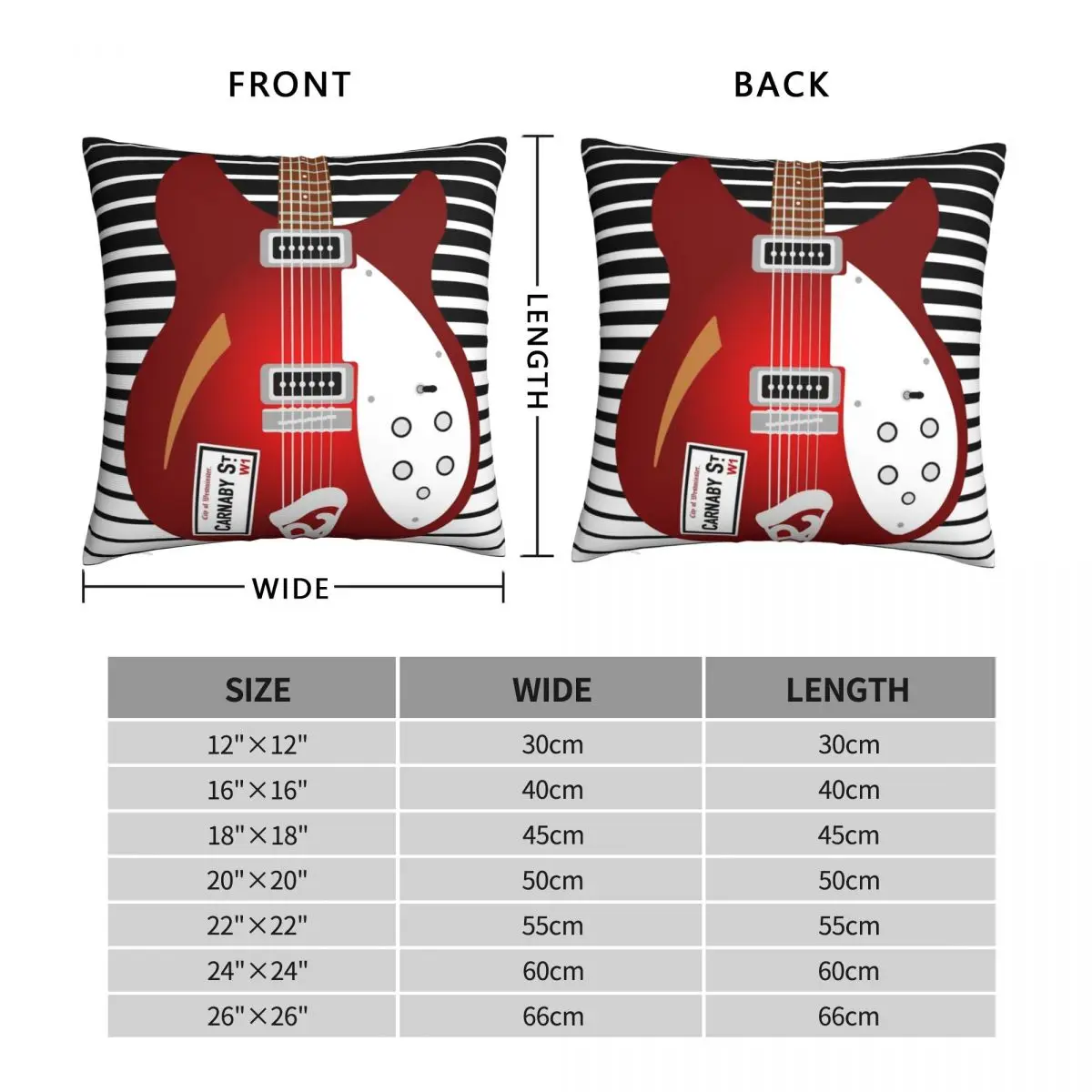 Paul Weller's Rickenbackers Square Pillowcase Polyester Linen Velvet Printed Zip Decor Throw Pillow Case Home Cushion Case 18