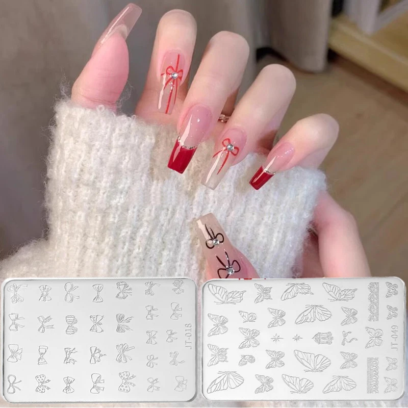 Amore Cuore Maglione Plaid Stampo in silicone Farfalla Graffiti Linee Arte astratta Stampo in silicone Bellezza Nail Art Strumento fatto a mano fai da te
