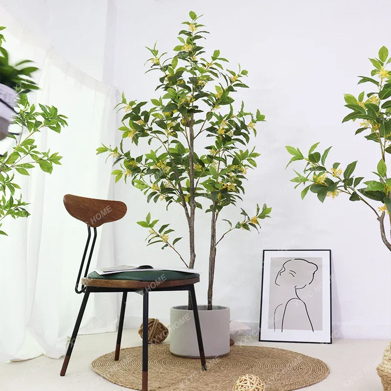 Simulation green plant ornament osmanthus fake tree plant indoor Internet celebrity landscape  living room decoration